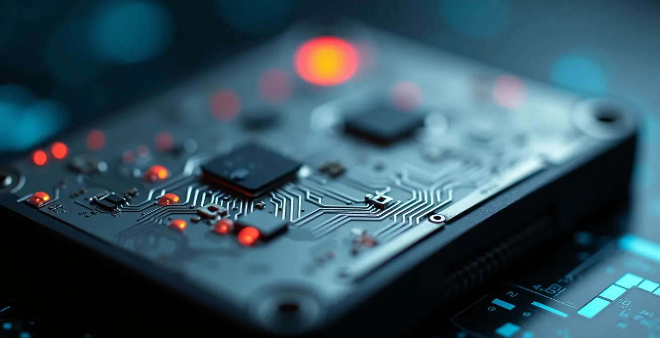 Dispositif de détection de brouillage GPS avec indicateurs lumineux et antenne