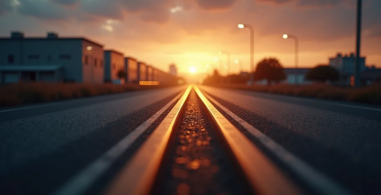 Route collectrice reliant un parc industriel québécois à une autoroute principale