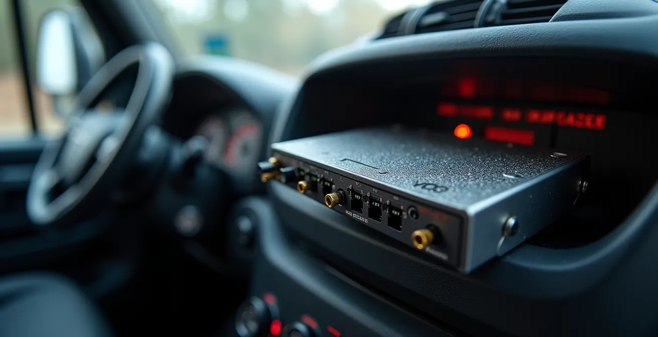 Système de protection GPS multi-couches installé dans un camion